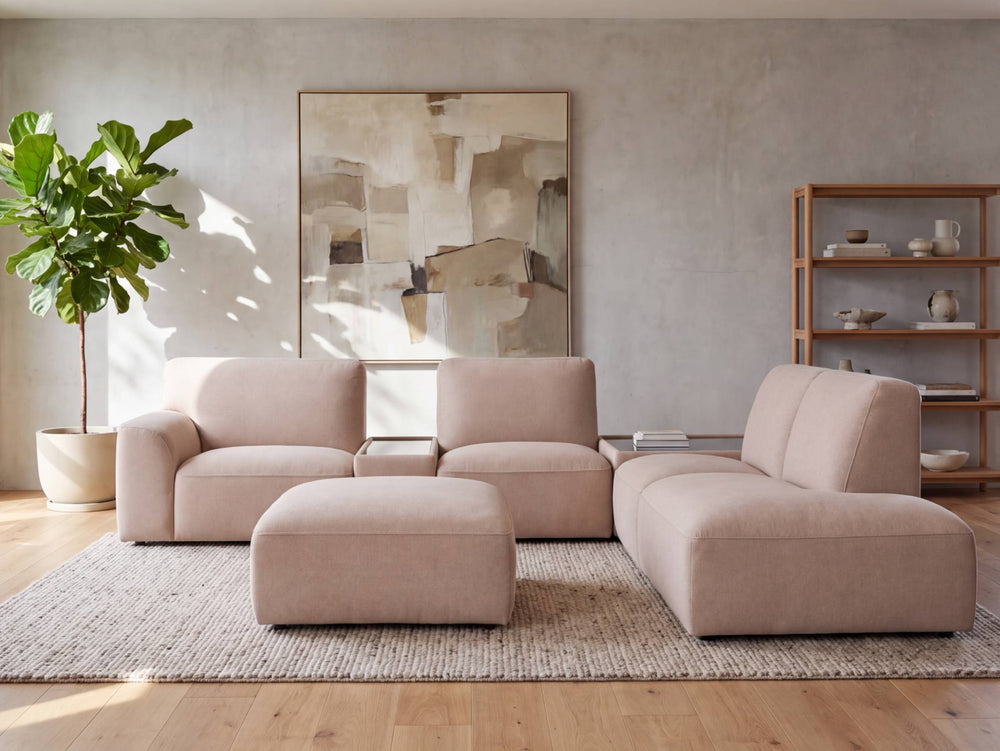 Linea Modular Corner Sofa with Footstool