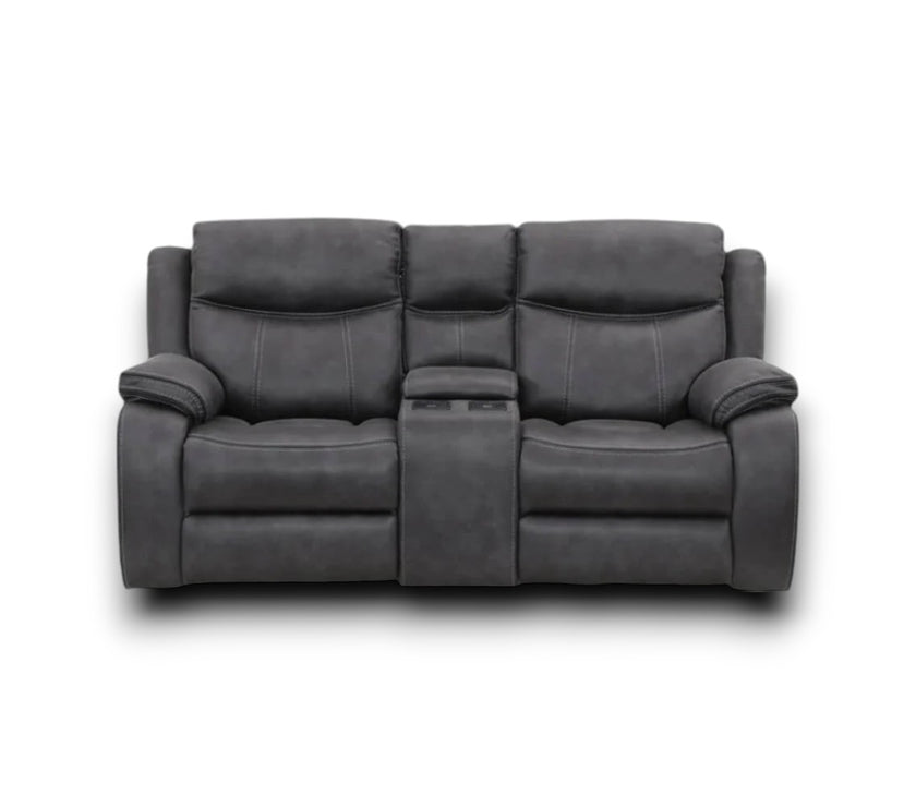 Lotus 2 Seater Recliner Sofa with Built-In Console