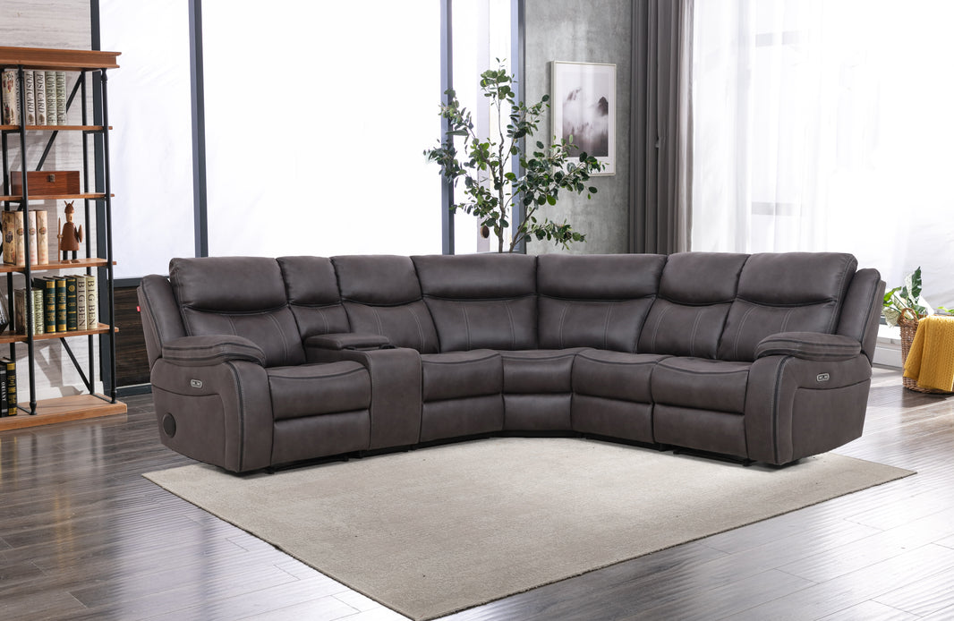 Lotus Corner Recliner Sofa with Console