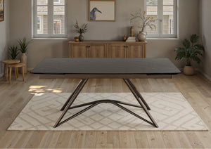 Louvre Fused Glass Extending Dining Table