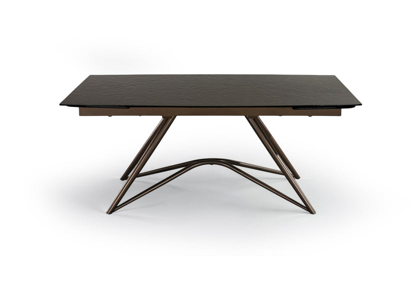 Louvre Fused Glass Extending Dining Table