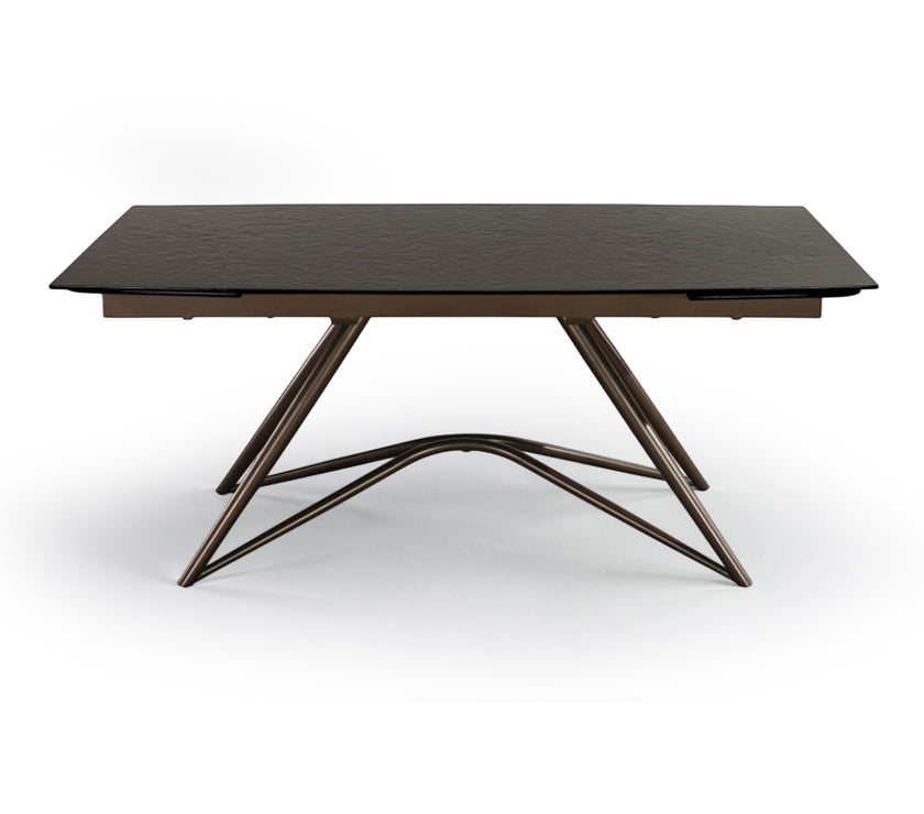 Louvre Fused Glass Extending Dining Table
