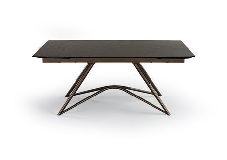 Louvre Fused Glass Extending Dining Table