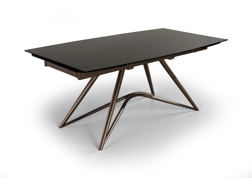 Louvre Fused Glass Extending Dining Table