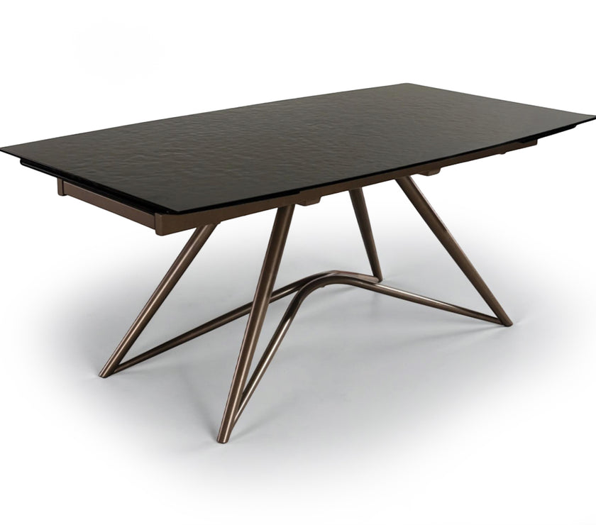 Louvre Fused Glass Extending Dining Table
