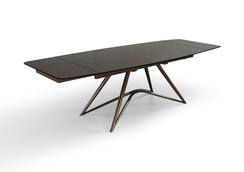 Louvre Fused Glass Extending Dining Table