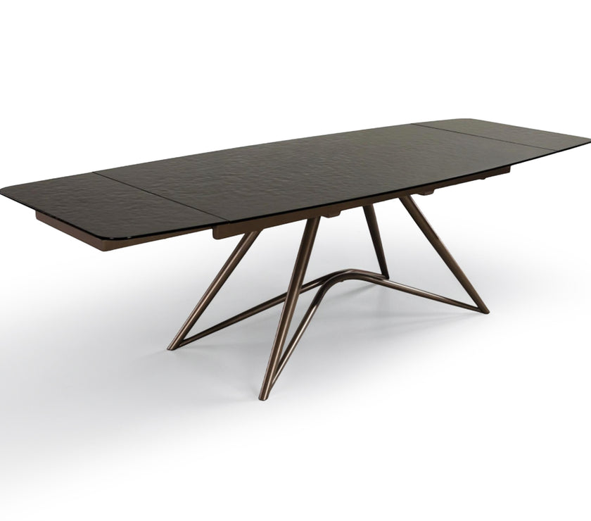 Louvre Fused Glass Extending Dining Table