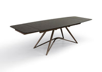 Louvre Fused Glass Extending Dining Table