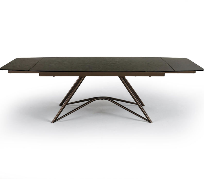 Louvre Fused Glass Extending Dining Table