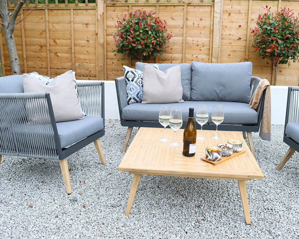 Milan 4 Seater 4-Piece Garden Lounging Coffee Set