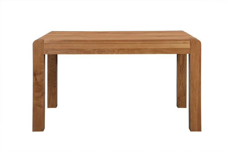 Front view of the Milan Oak Dining Table 140x90cm