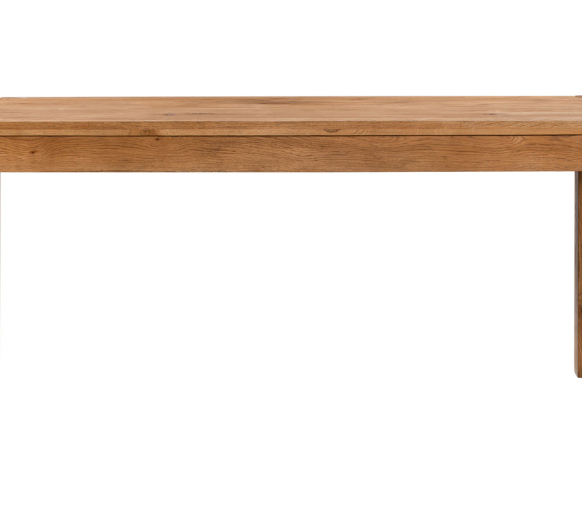 Front view of the Milan Oak Dining Table 180x90cm