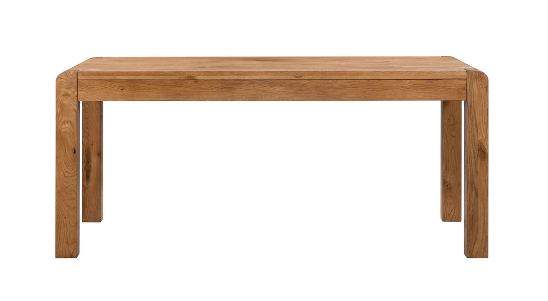 Front view of the Milan Oak Dining Table 180x90cm