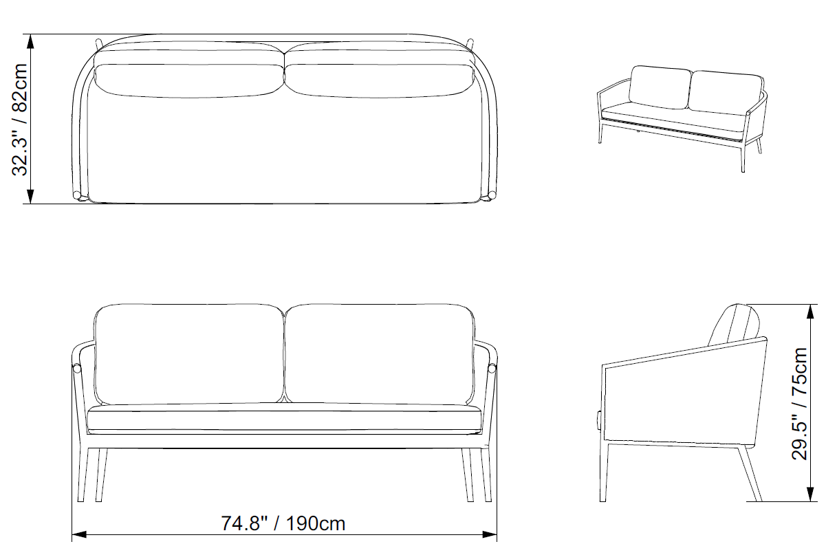 Rope Garden 3 Seater and 2 x Chair Sofa Set