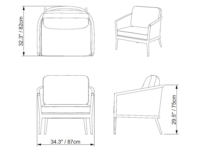 Rope Garden 3 Seater and 2 x Chair Sofa Set