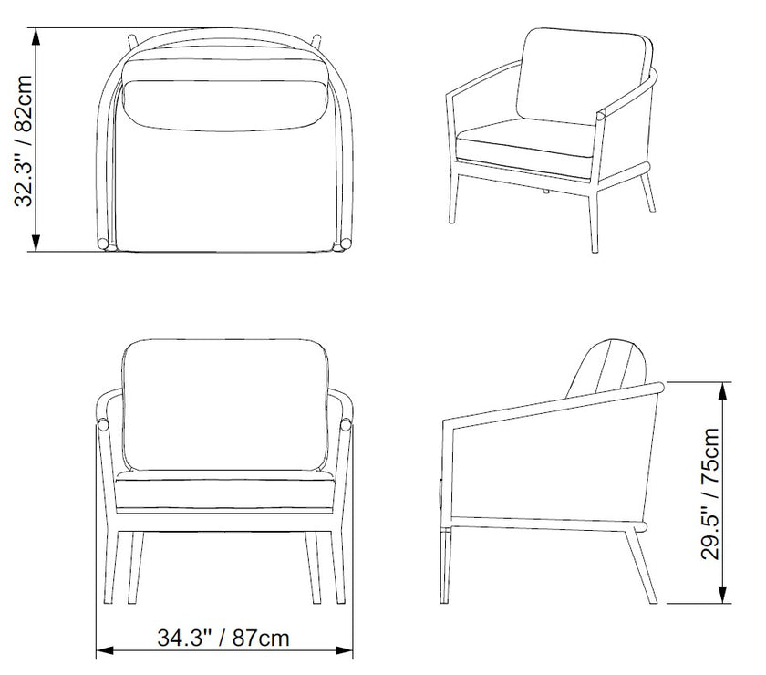 Rope Garden 3 Seater and 2 x Chair Sofa Set