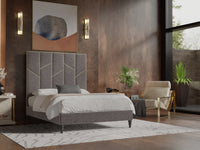 Angled view of the Marcella Bed Frame in a room