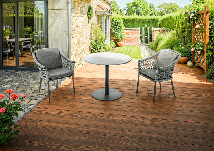 New Freedom Round Garden Dining Table and 2 Marra Chairs Set