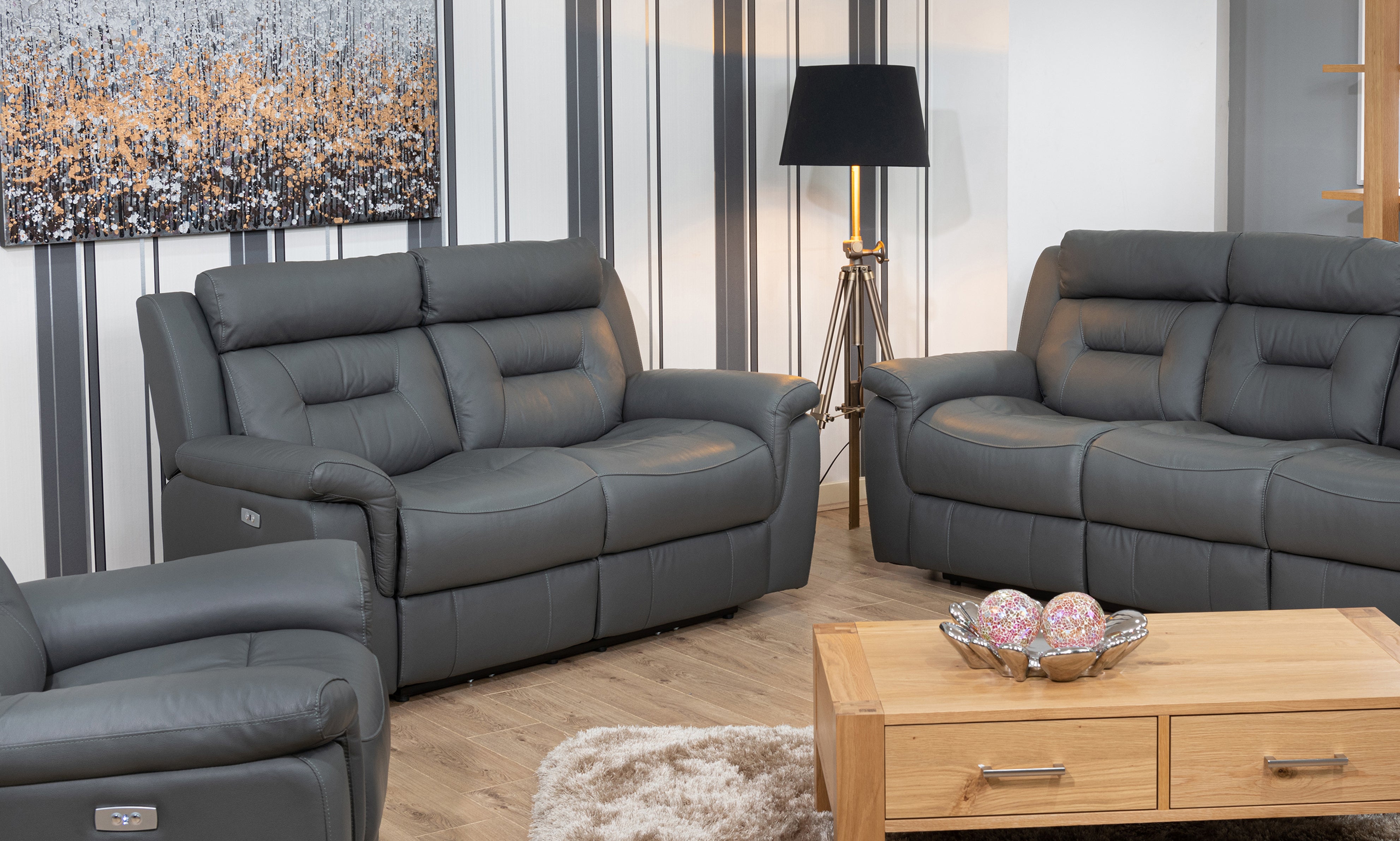 Milan 2 Seater Sofa With Power Recliner and USB port