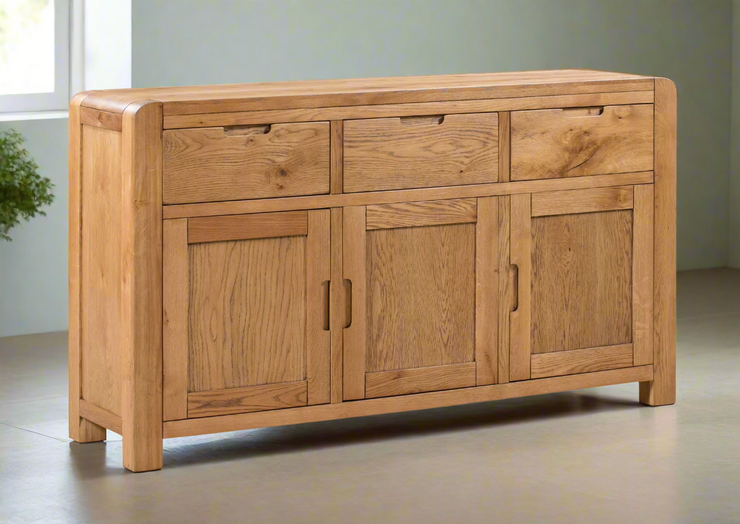 Milan Oak Sideboard with 3 Doors
