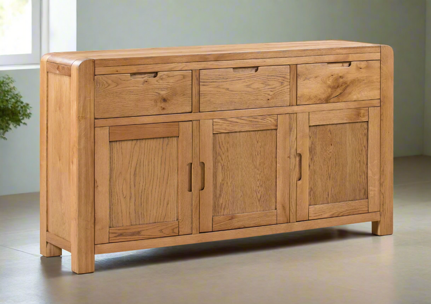 Milan Oak Sideboard with 3 Doors