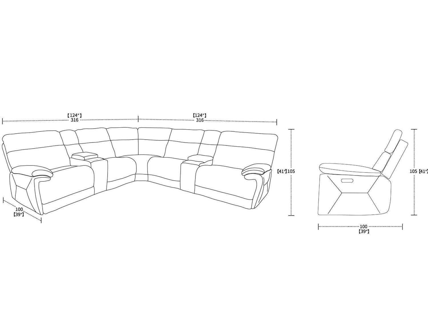 Monaco Large 2 Corner 2 with Console and Music