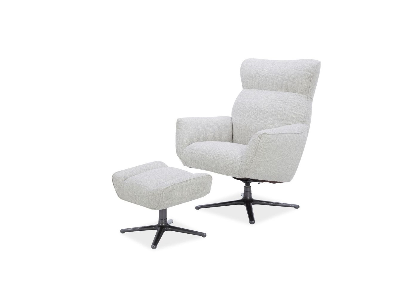Mont Blanc Recliner Swivel Chair + Ottoman Package