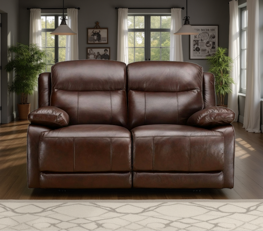 Montana 2 Seater Sofa with Power Recliner & Adjustable Headrest - Contemporary Comfort