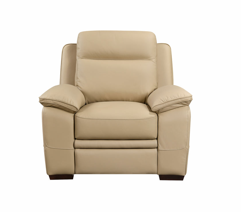 Front view of the Mont Blanc Leather Armchair