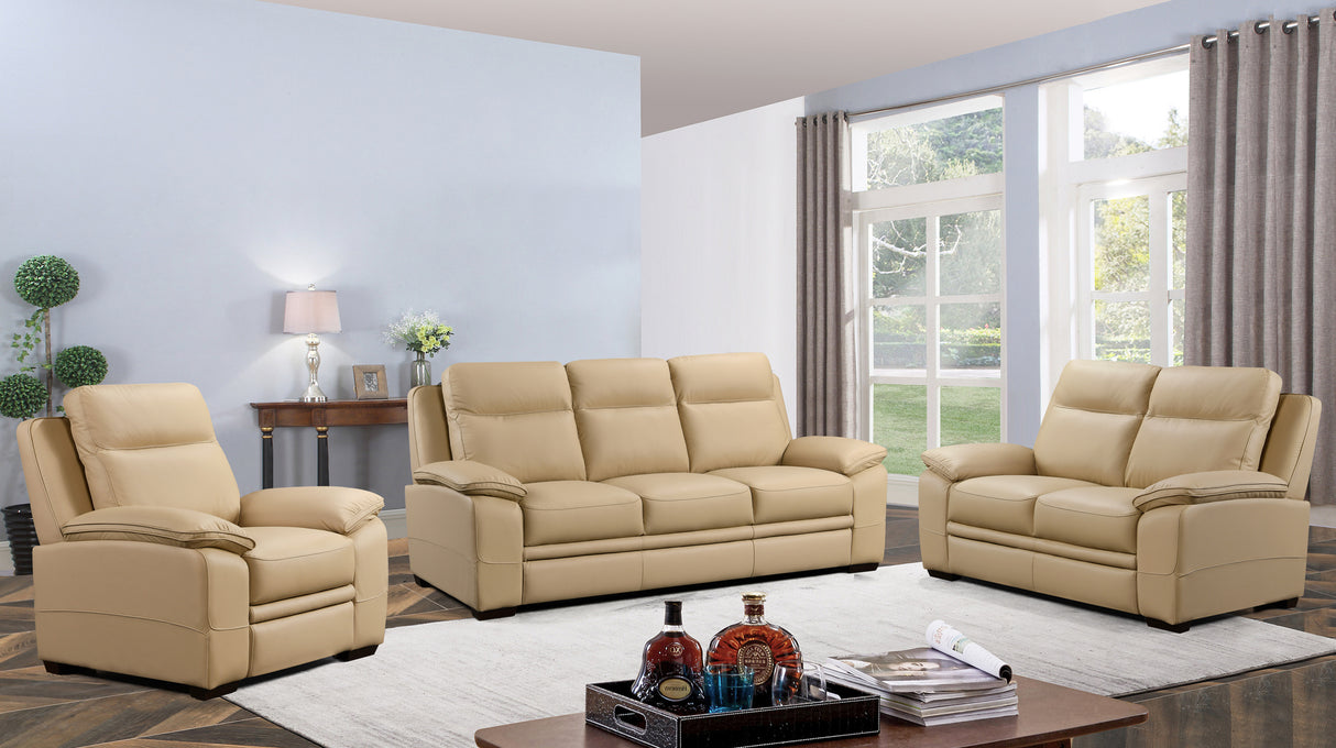 Mont Blanc Leather 3 Seater Sofa