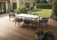 Marra Garden Dining Table and 6 Wicker Chairs Set