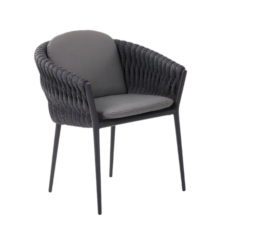 Marra Garden Dining Table and 6 Rope Chairs Set