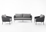 Rope Garden 3 Seater and 2 x Chair Sofa Set