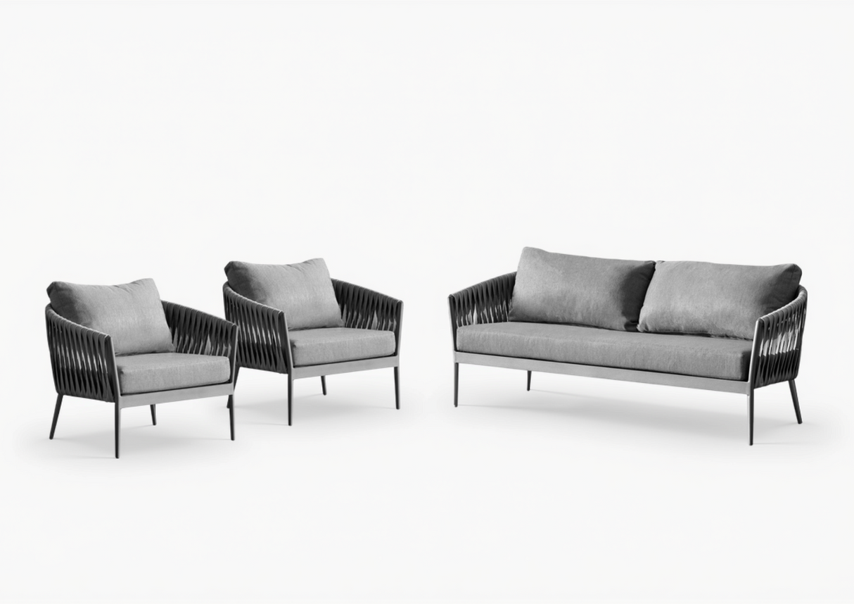 Wicker Garden 3 Seater and 2 x Chair Sofa Set