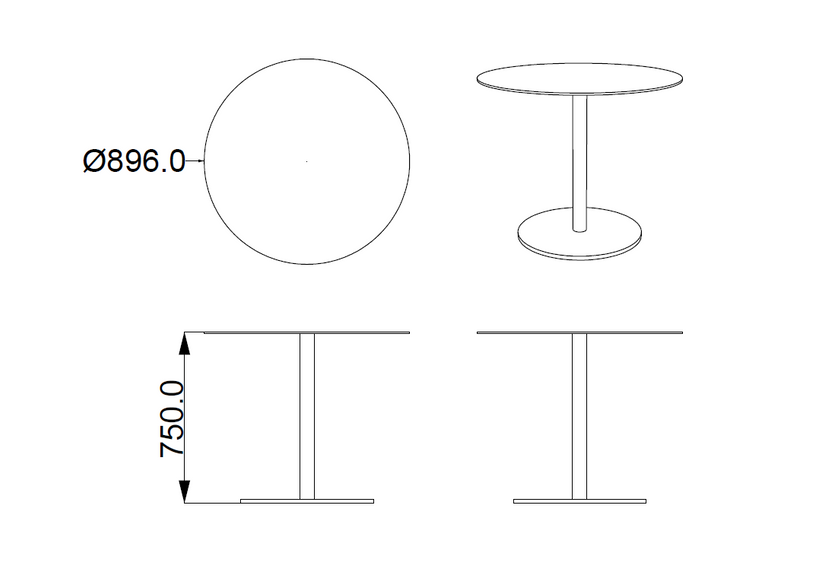 New Freedom Round Garden Dining Table and 2 Marra Chairs Set