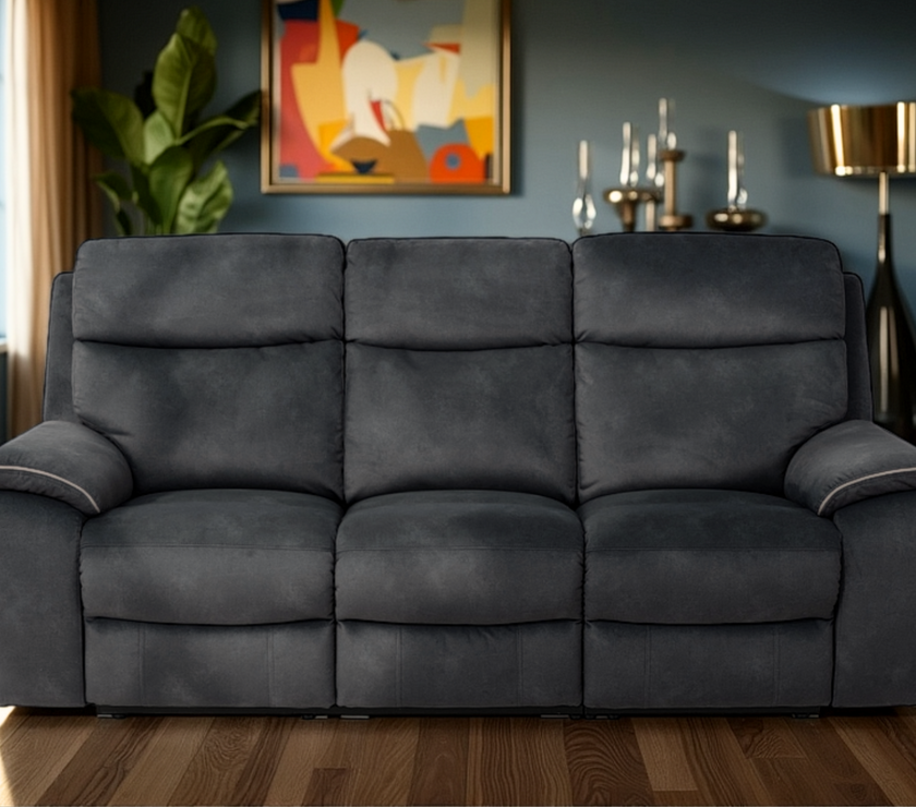 Naples 3 Seater Recliner Sofa with USB
