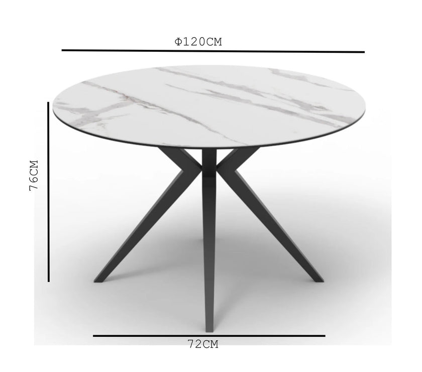 Lago Round Ceramic Dining Table