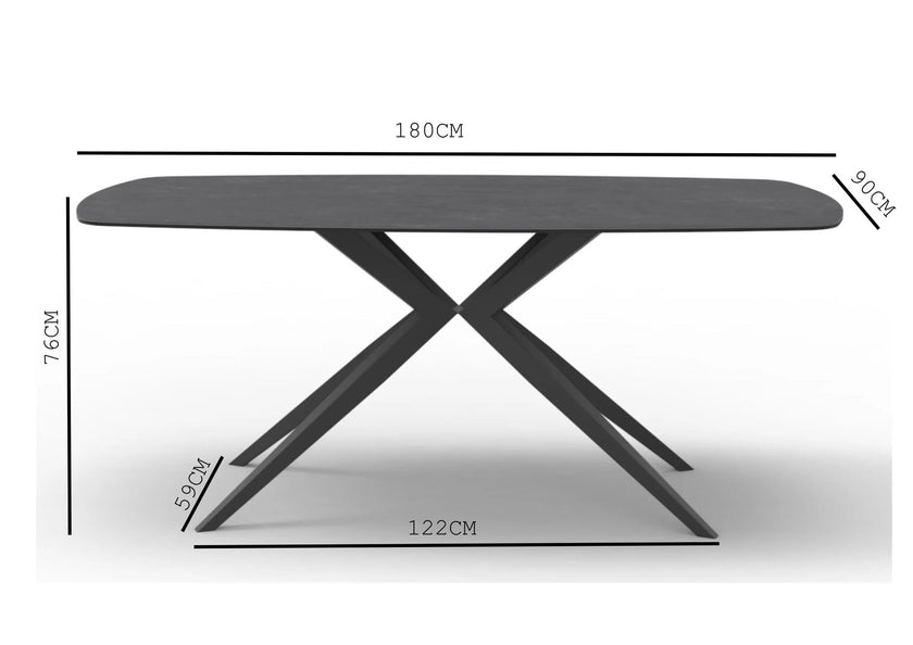 Lago Rectangle Ceramic Dining Table