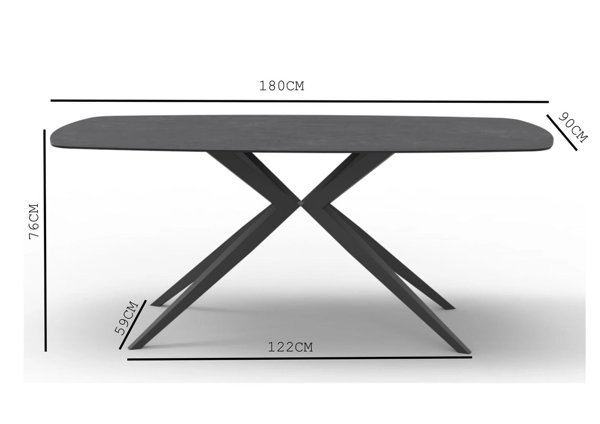 Lago Rectangle Ceramic Dining Table