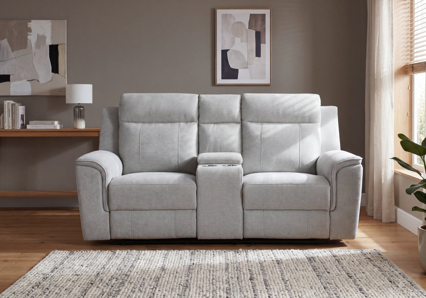 Lily 2 Seater Power Recliner with Console