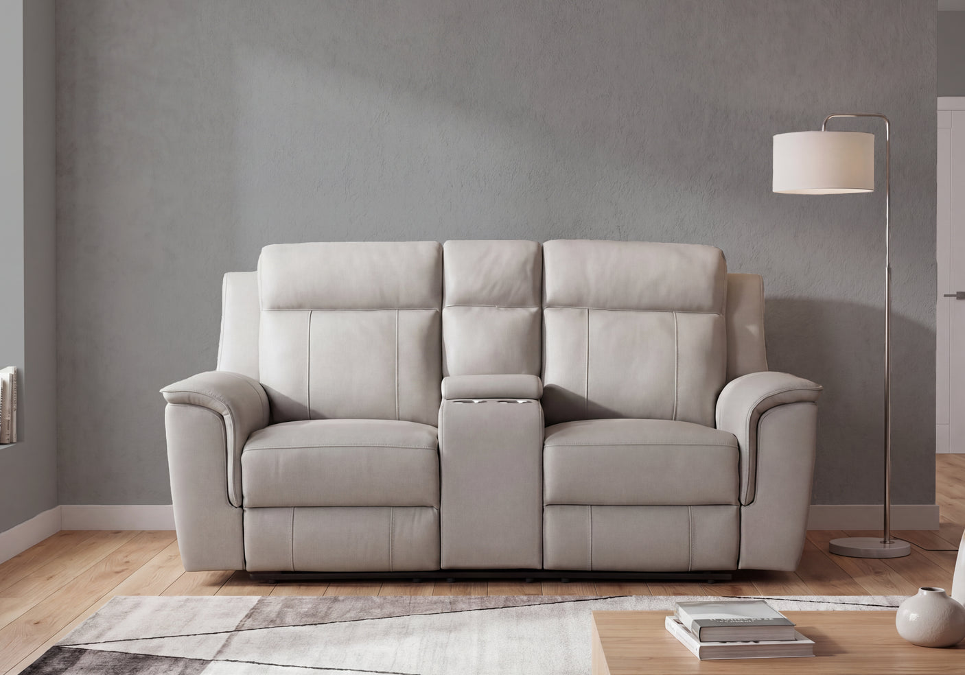 Lily 2 Seater Power Recliner with Console