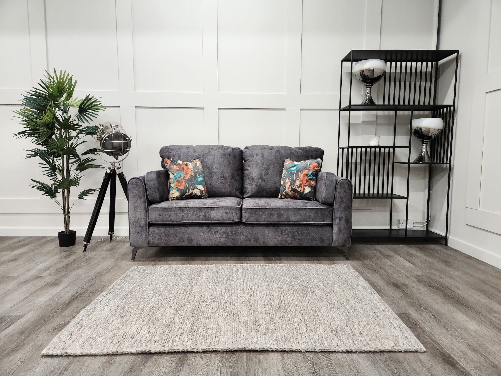Grey fabric 2 seater Oasis sofa -