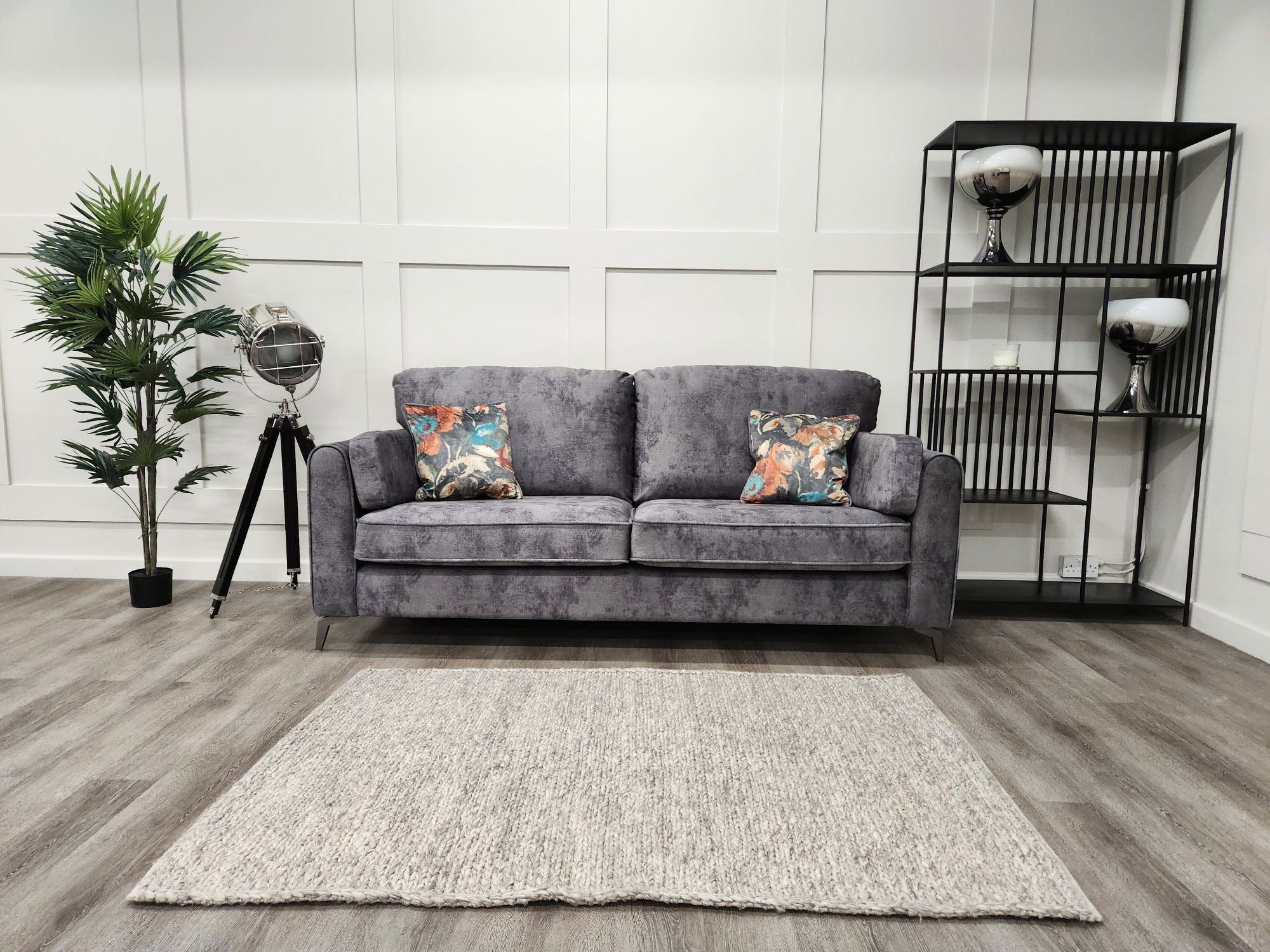Grey 3 seater sofa oasis in room setting