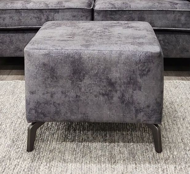 Grey fabric oasis footstool