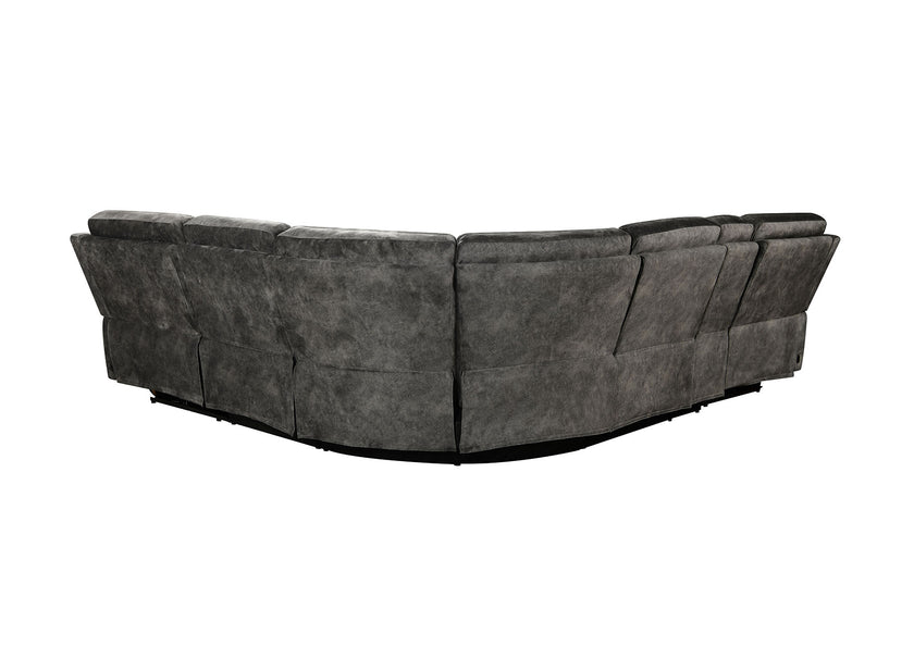 Osaka Modular Corner Recliner Sofa with Console - Grey