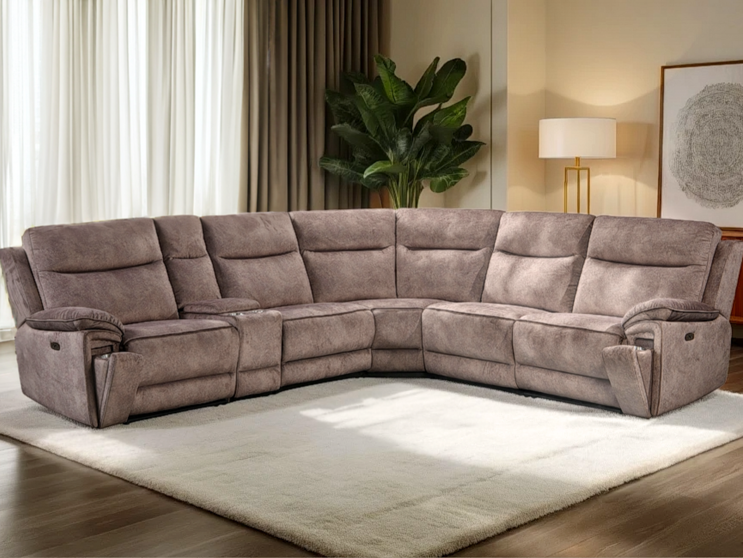 Osaka Modular Corner Recliner Sofa with Console