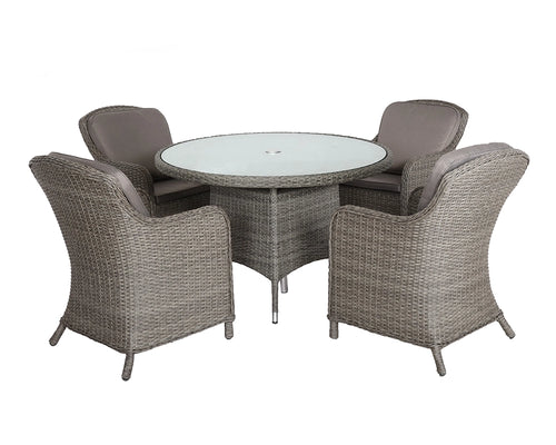 Paris 4 Seater Garden Round Imperial Dining Set