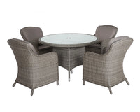 Paris 4 Seater Garden Round Imperial Dining Set