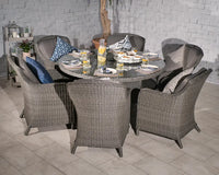 Paris 6 Seater Garden Round Imperial Dining Set