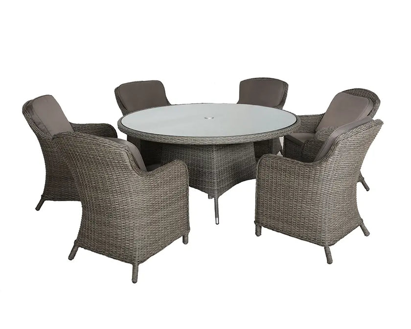 Paris 6 Seater Garden Round Imperial Dining Set